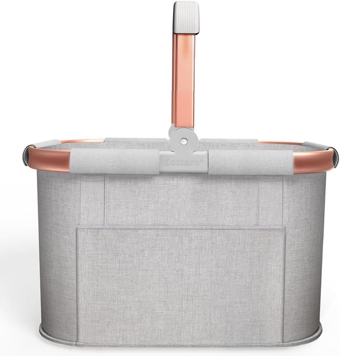 COTTARA Grote boodschappenmand, 25 liter, stevige draagmand met handvat - ShopVlot