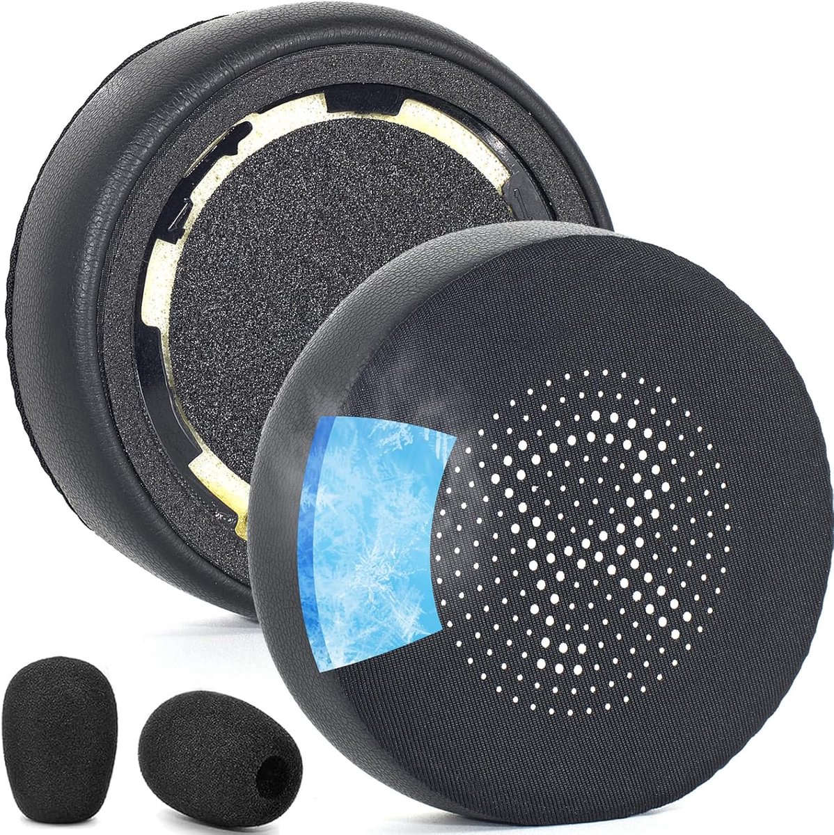 Cooling Gel Ear Pads and Micfoam defean Replacement Ear Pads Compatible with Jabra Evolve 75 (75UC 75MS 75SE) - ShopVlot