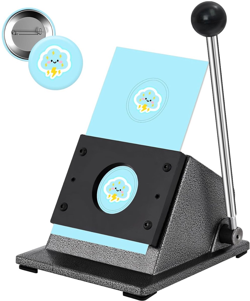 YUCHENGTECH Button Paper Cutter 32mm Graphic Punch Cutting Machines for Buttons Heavy Duty Badge Cutting Machine - ShopVlot