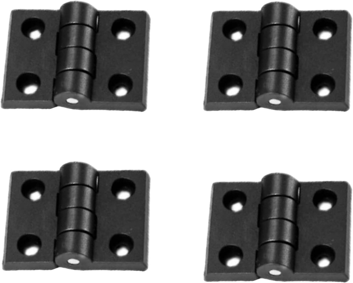 4 Pcs Cabinet Door Hinges, Nylon Hinge, 30mm x 40mm Hinge, Noise Reduction Door Hinges for Fixed Room Doors, Closet - ShopVlot