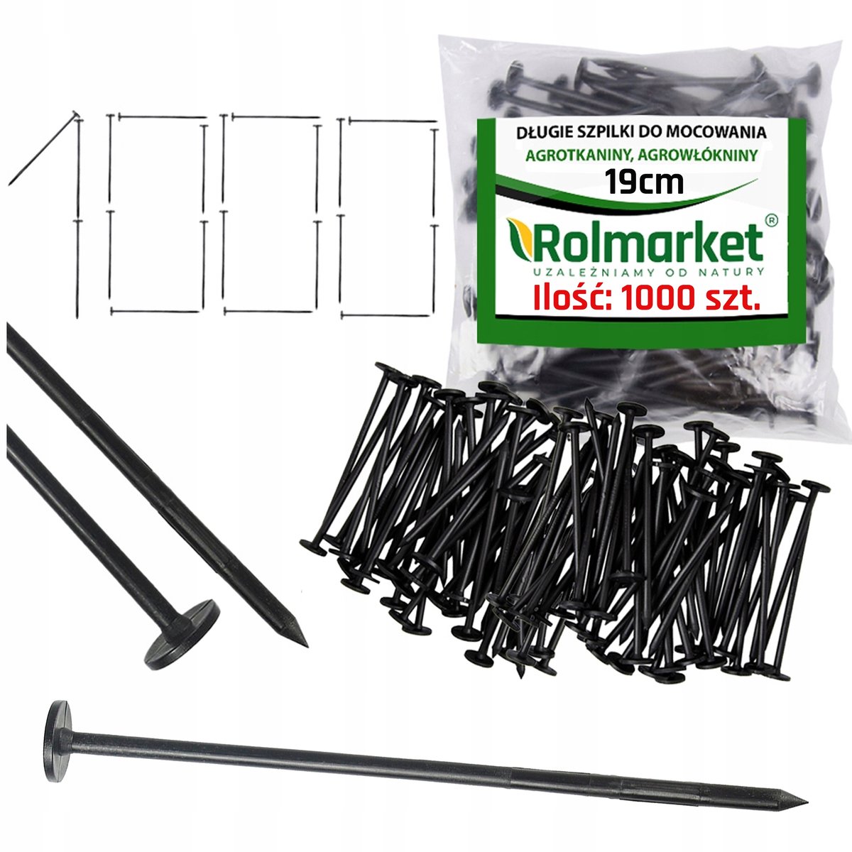 1000x Lange Grondpennen 19cm voor Agrisystemen