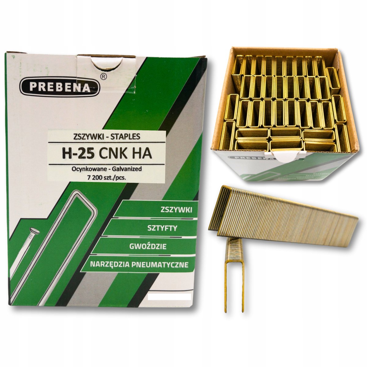 Prebena H-25 92/H klinknagels, 25mm, 7200 stuks, verzinkt
