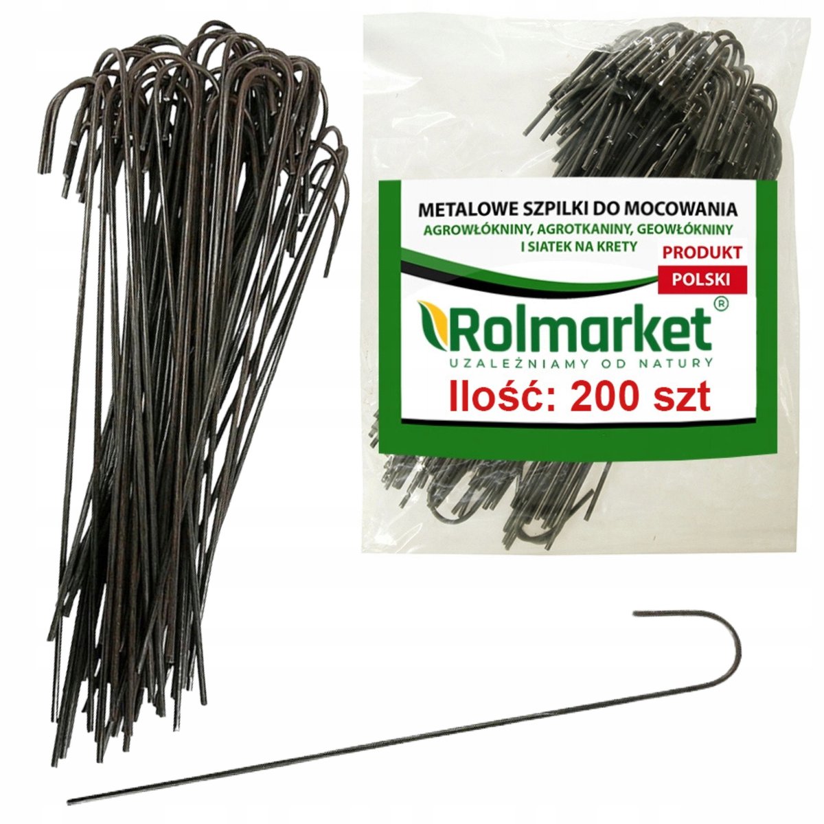 200x Metalen Grondpennen "J" 25cm voor Agradoek, Geotextiel - Stevig