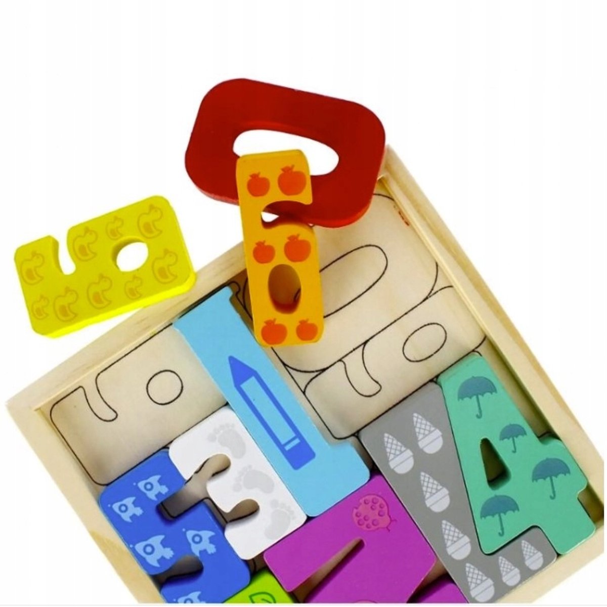 Houten Educatieve Puzzel: Auto's, Vliegtuigen - Leerzaam Speelgoed