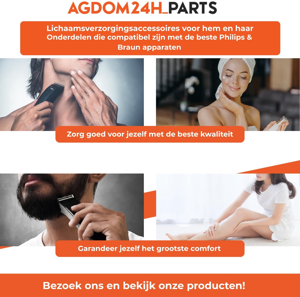 Verstelbare baardkamopzet, baardkam, kamopzet met 20 lengte-instellingen (0,4–10 mm), compatibel met OneBlade QP6507 - ShopVlot