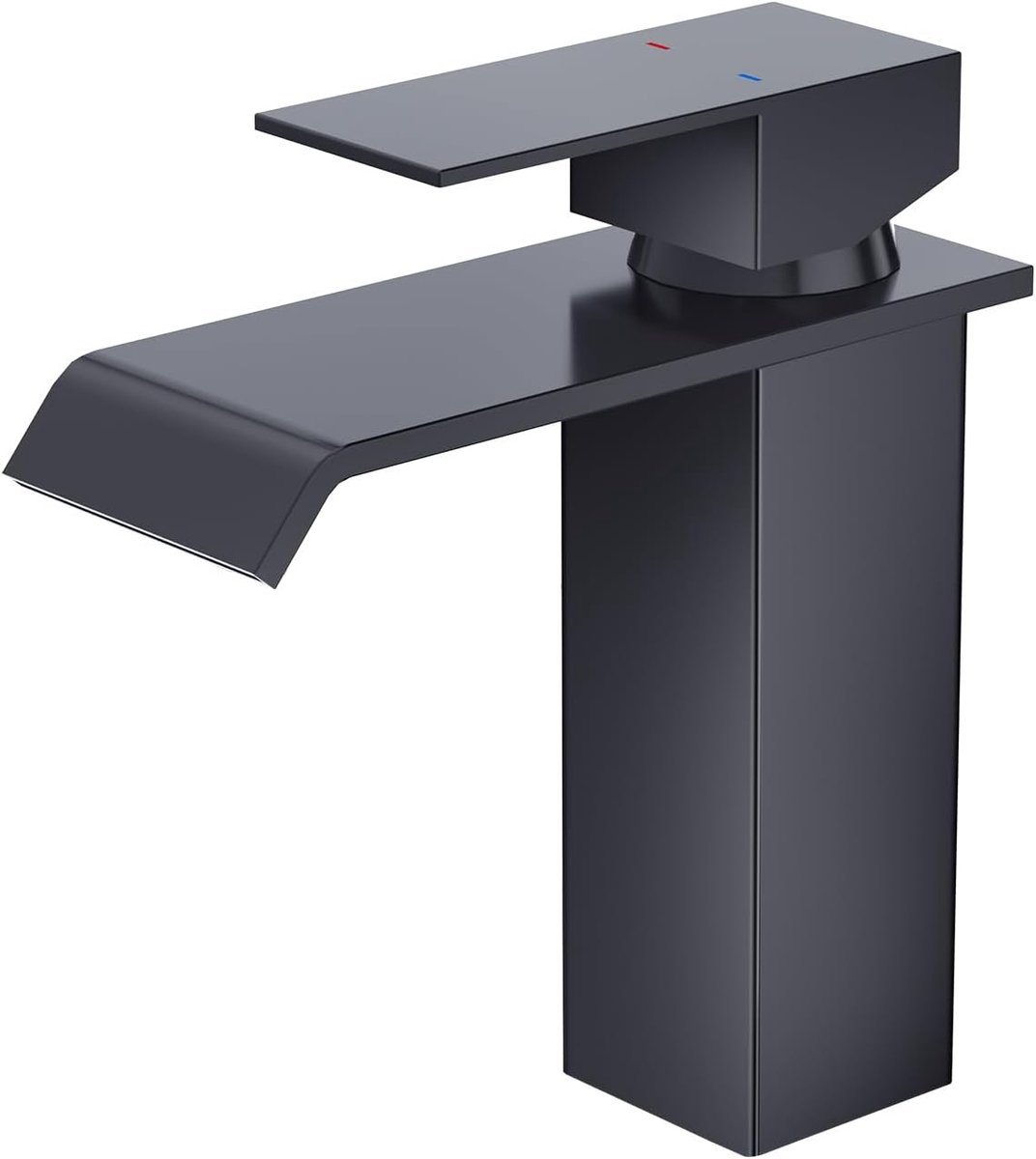 CREA Faucet Bathroom Waterfall, Sink Fixture with Drain Fitting Mixer Tap with Waterfall Spout, High Pressure Fixture - ShopVlot