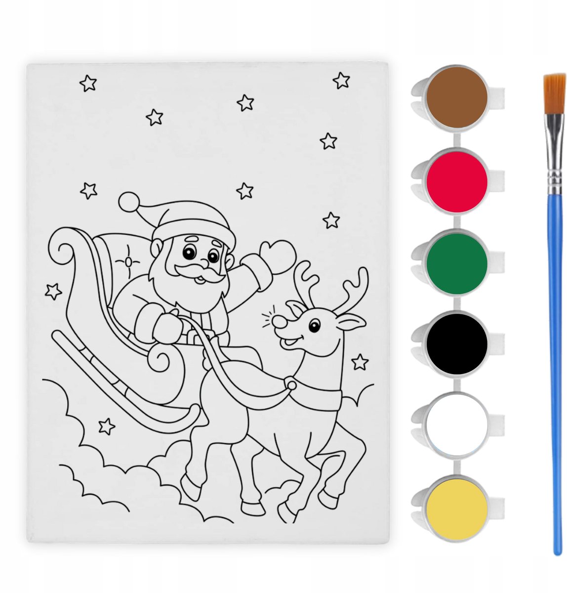 Merkloos Kerst Schilderijpakket: Sinterklaas & Kerst Cadeau