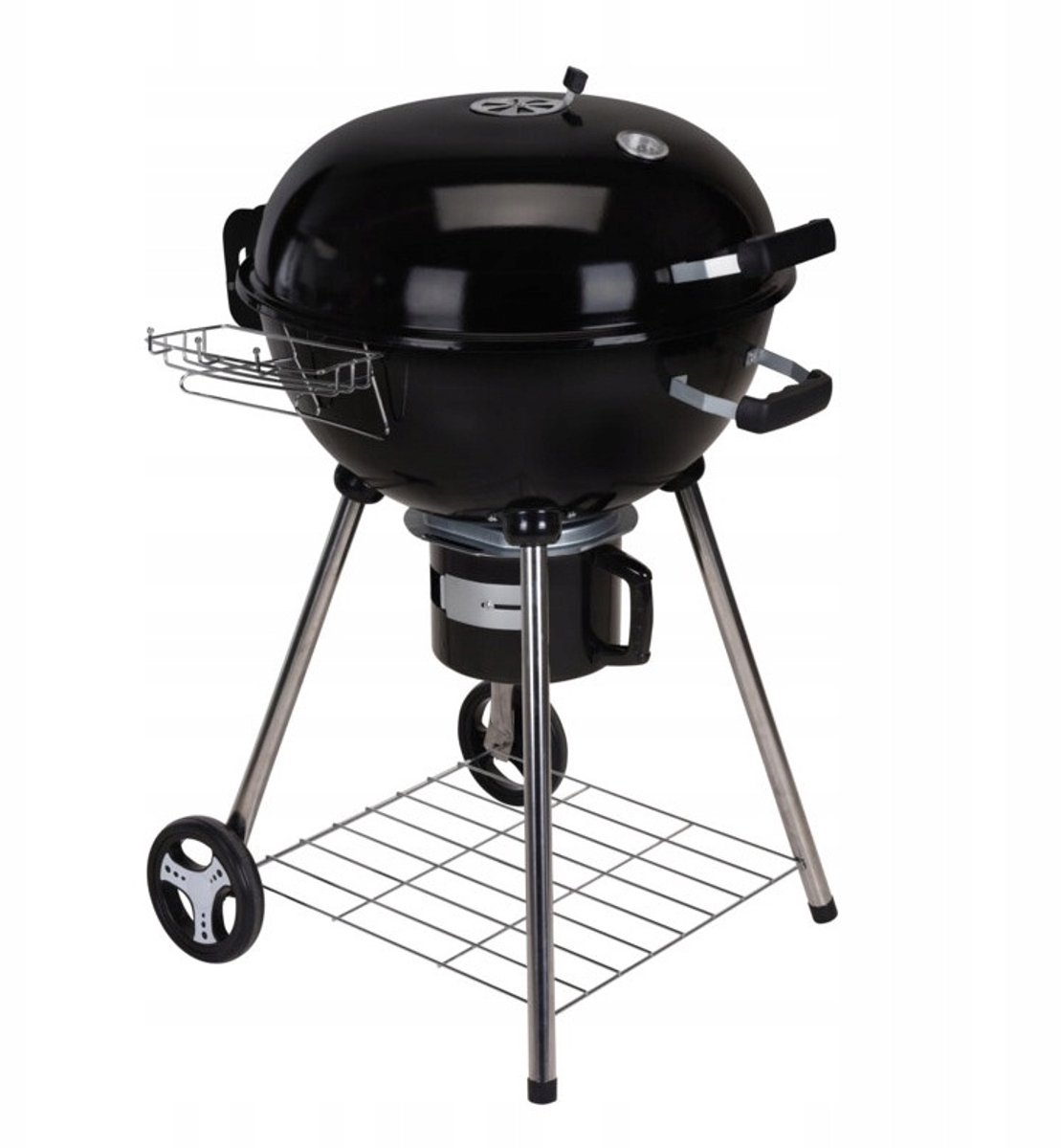 Ronde Kolenbarbecue met Deksel, Thermometer & Wielen - 57cm