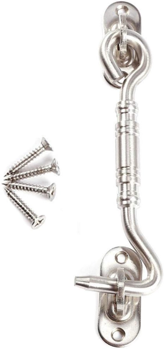 byou Storm hook, gate hook stainless steel multifunctional hook eye for shed gate garage door windows cabin 4 inch - ShopVlot