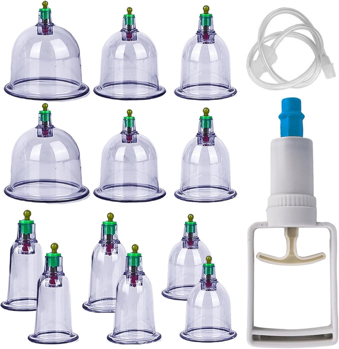 Vacuum Cup Set, 12-Piece Cupping Set, Biomagnetic Cupping Massage Set, Traditional Chinese Cupping Set for Therapy - ShopVlot