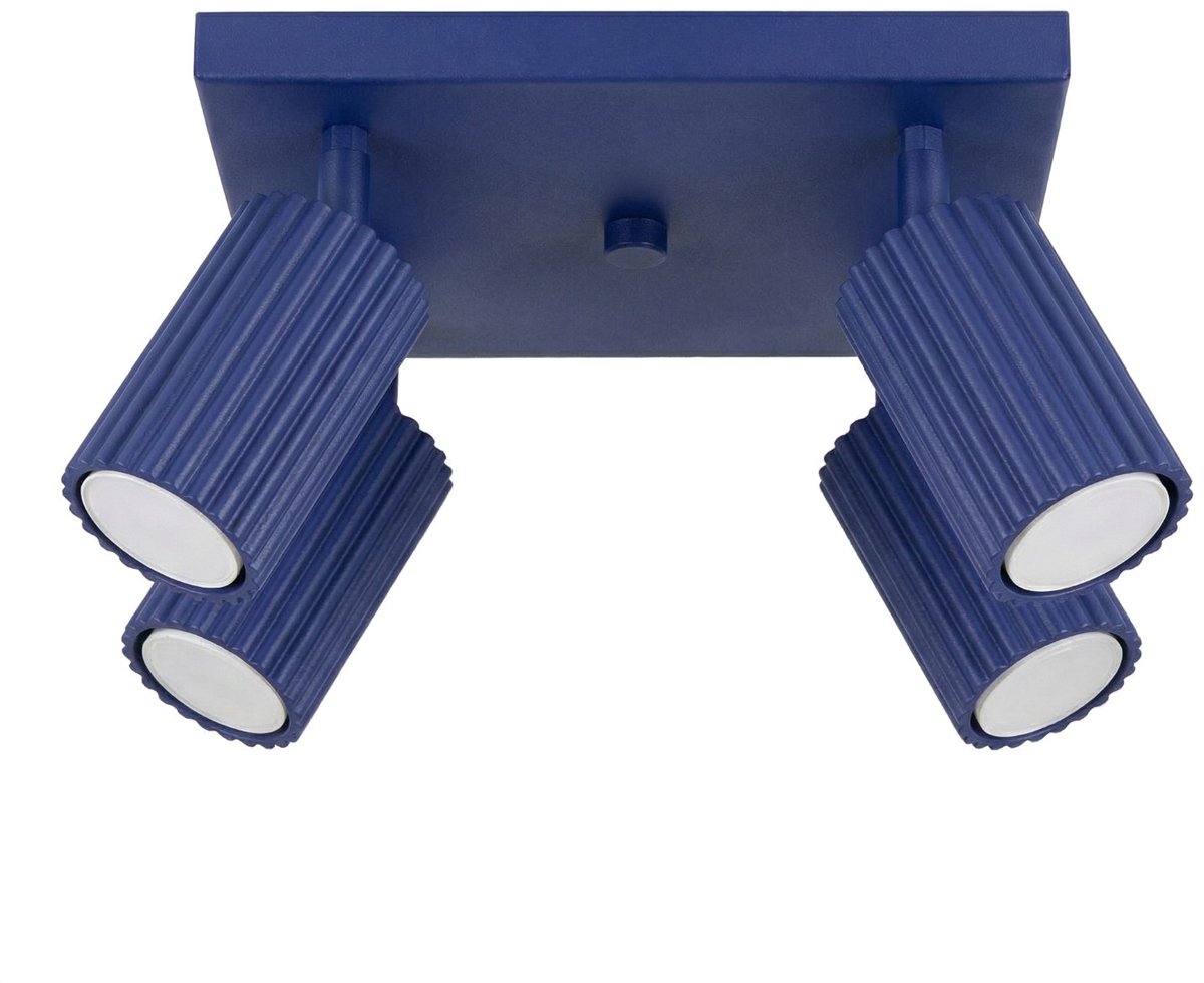 Sollux Lighting Plafondlamp Karbon - GU10 - ultramarijn - aluminium - 25x25x16.5cm
