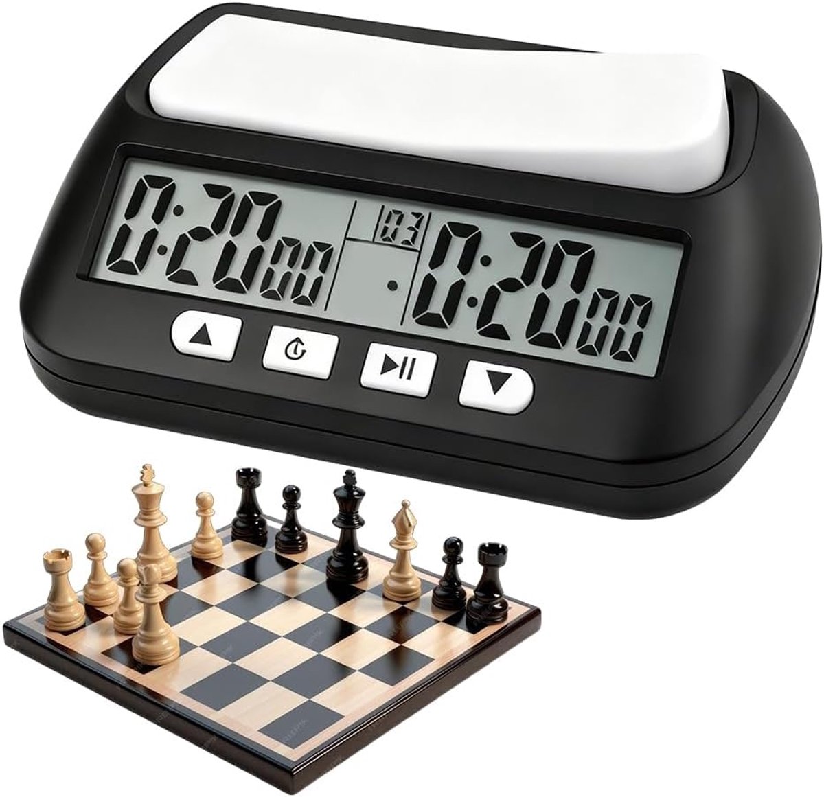 Chess Clock, Professional Digital Chrono Pocket Clock, Chess Timer with Digital Display, Multifunctional, with - ShopVlot