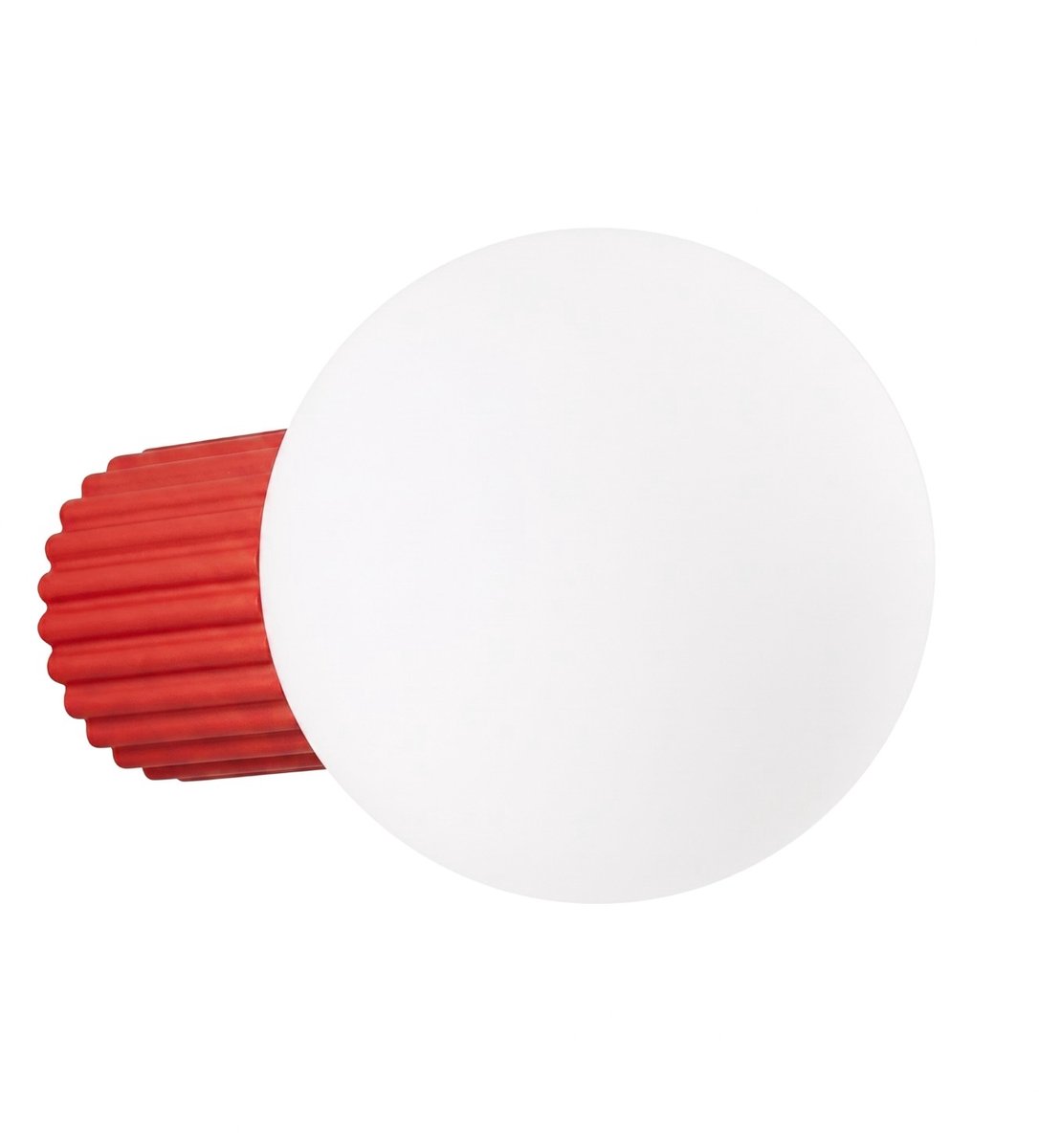 Sollux Lighting Wandlamp Halo - G9 - rood - aluminium/glas - 12x17x12cm