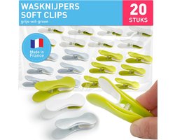 culiclean Clothespins Soft Clip, Extra Strong, 20 Pieces, Grey-Green-White - ShopVlot
