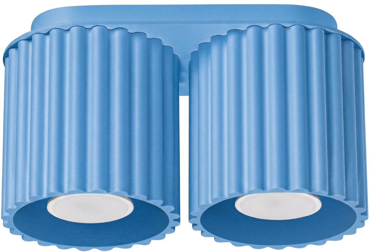 Sollux Lighting Plafondlamp AURA - GU10 - lichtblauw - aluminium - 21x10x12cm