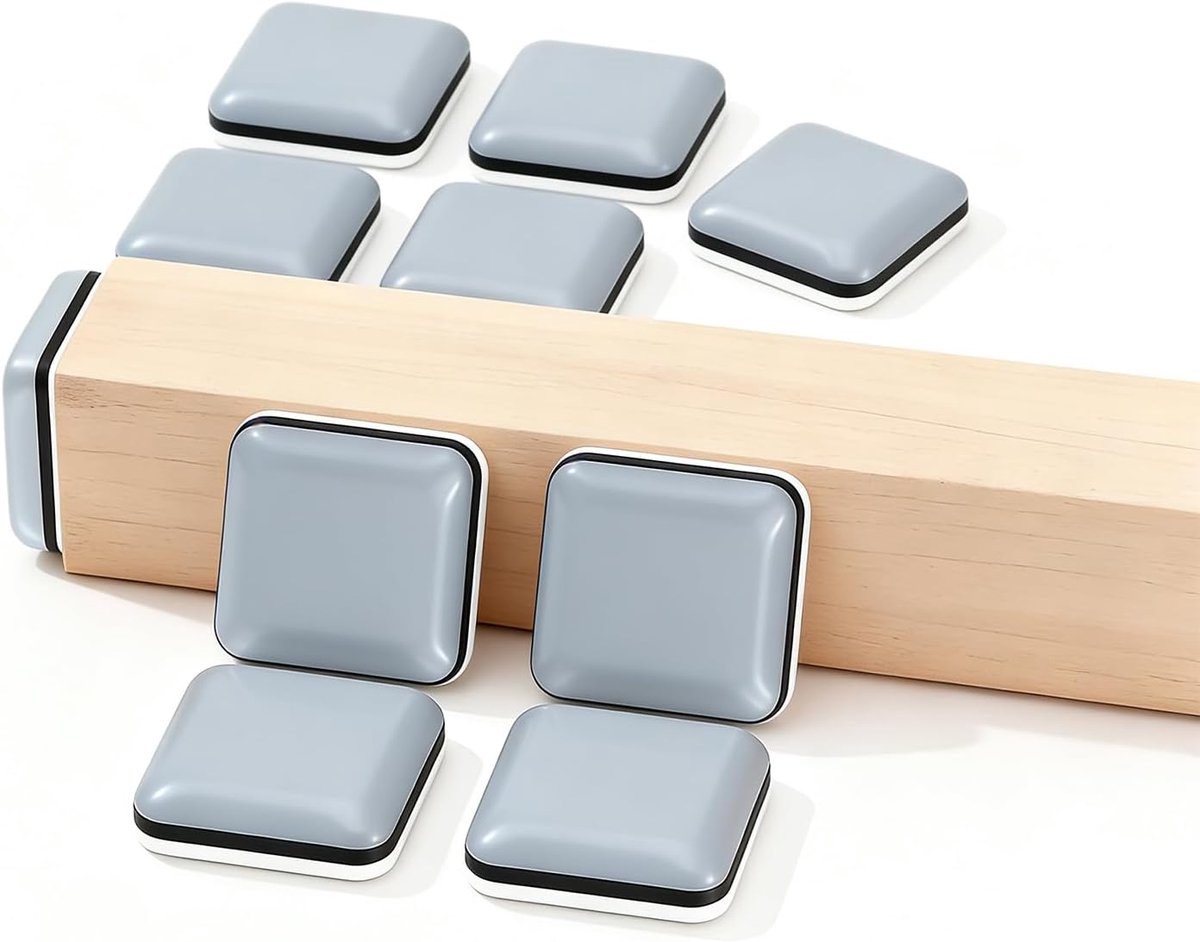 25pcs Square Teflon Furniture Glides Self Adhesive 25mm PTFE Glides for Heavy Furniture Chair Leg Glides Plastic - ShopVlot
