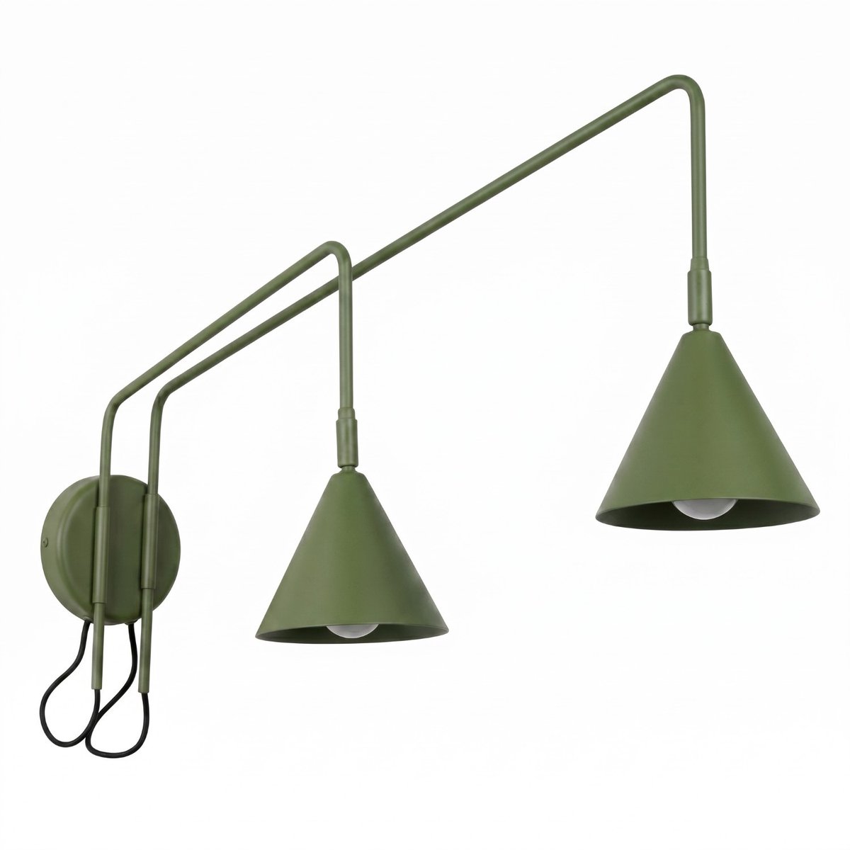 Sollux Lighting Wandlamp NOX - E14 - olijfgroen - staal - 150x80x30cm