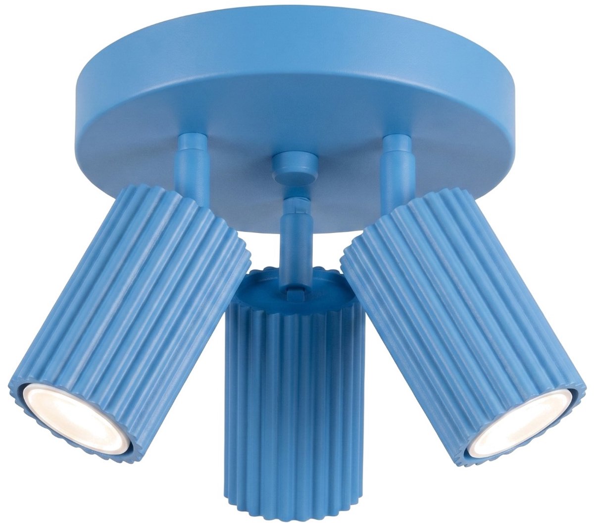 Sollux Lighting Plafondlamp KARBON - GU10 - lichtblauw - aluminium - 19.5x19.5x18cm
