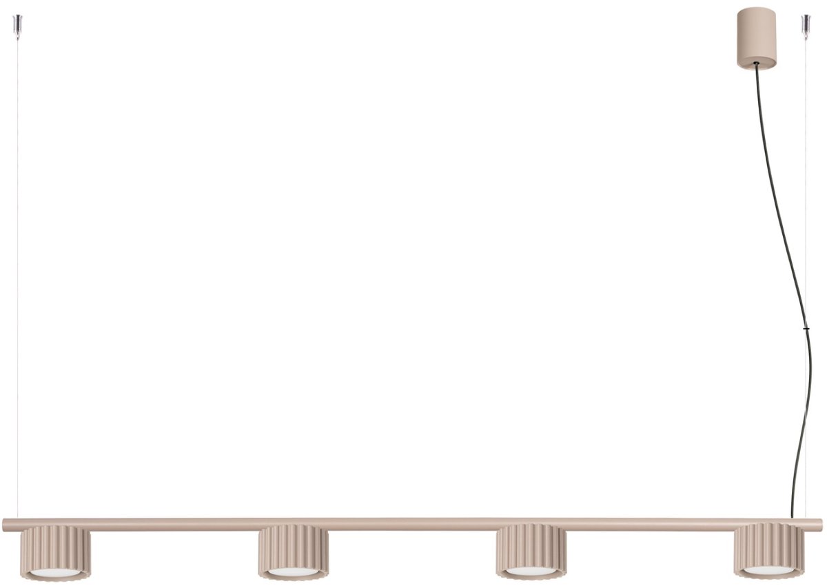 Sollux Lighting Kroonluchter AURA - Gx53 - taupe - aluminium - 122x10x208cm