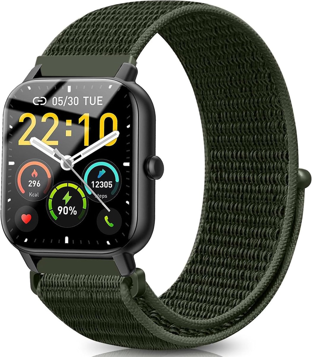 Nylon Elastic Strap Compatible with Veryfit IDW19/IDW13/IDW15/IDW18, 22MM Elastic Band for Goryfit Smart Watch - ShopVlot