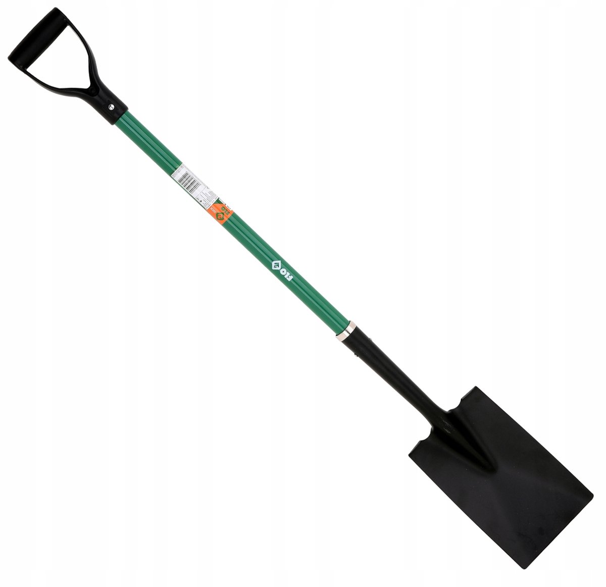 Merkloos Schop met Glasvezelsteel - 120 cm