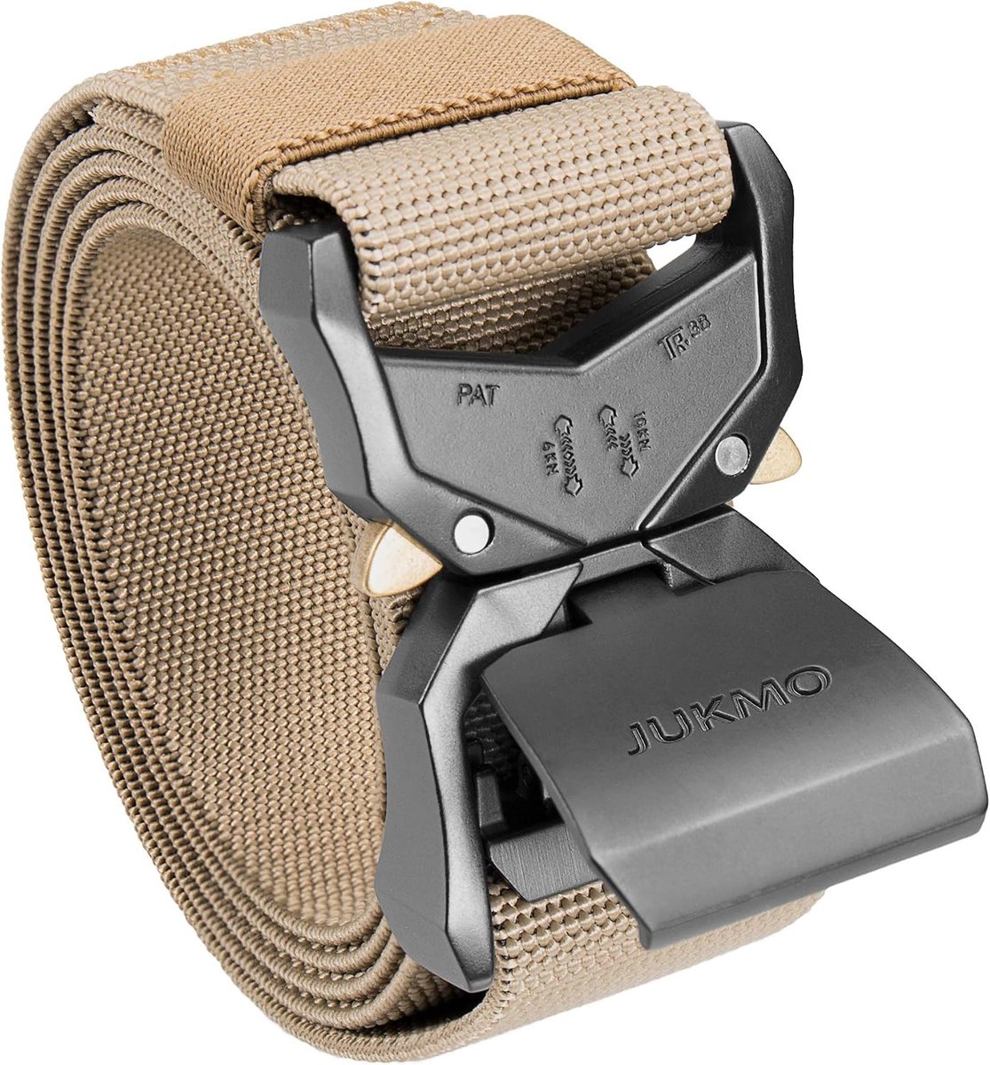 JUKMO Tactical Belt, Hiking Military Rigger 1.5" Nylon Web Work Belt with Heavy Duty Quick Release Buckle - ShopVlot