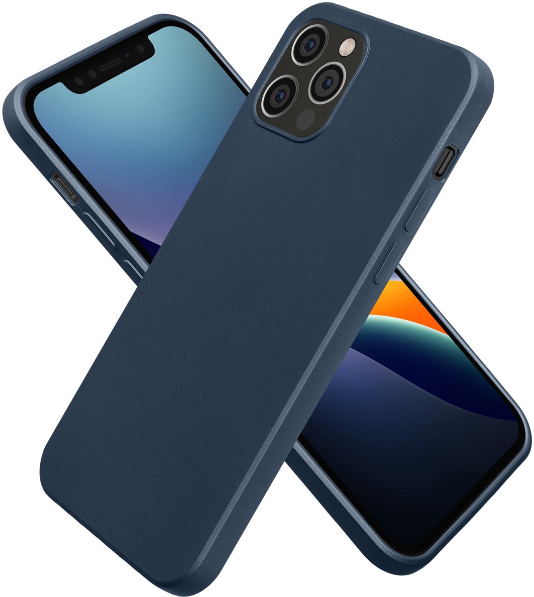 kwmobile telefoonhoesje geschikt voor Apple iPhone 12 / iPhone 12 Pro - Hoesje voor smartphone - Back cover in metallic zodiac blue