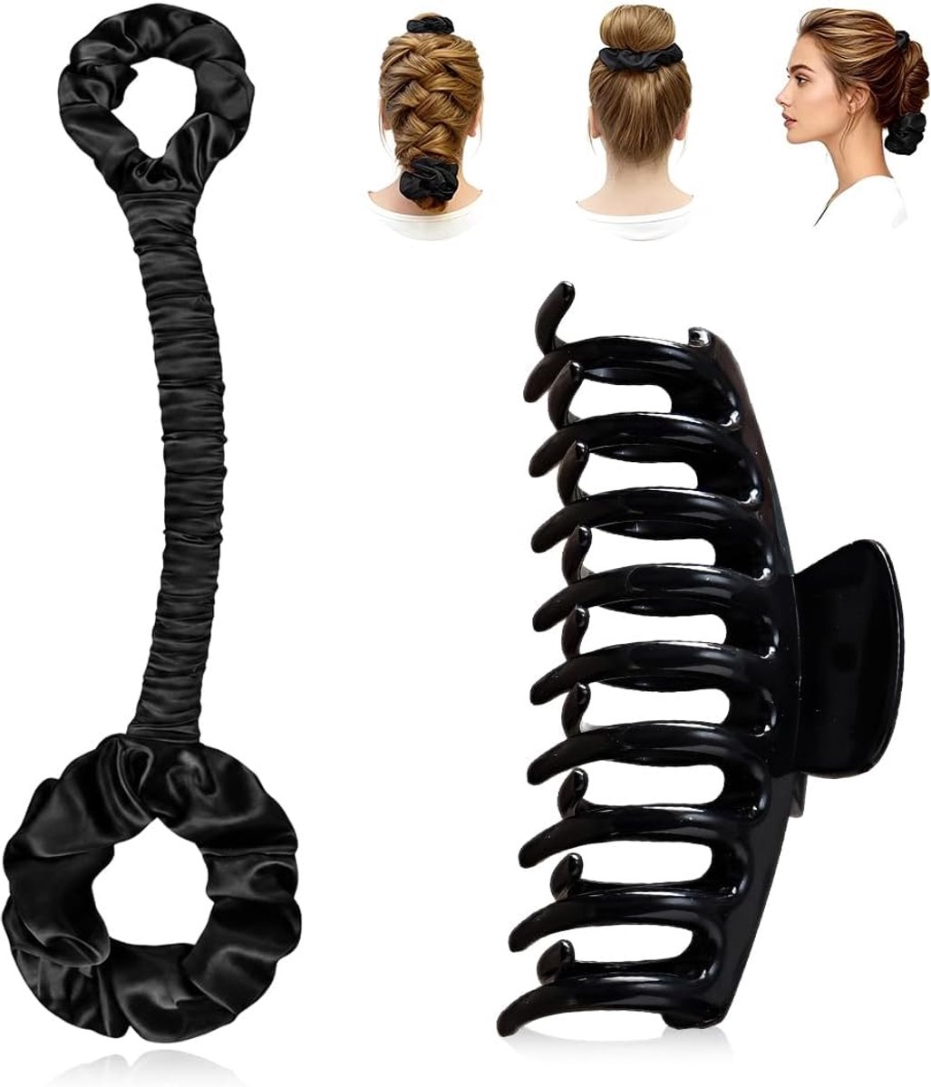 Heatless Curls Krulstok van 11 cm, Satijnen Rol voor 's Nachts, Creëert Krullen en Volume zonder Hitteschade - ShopVlot