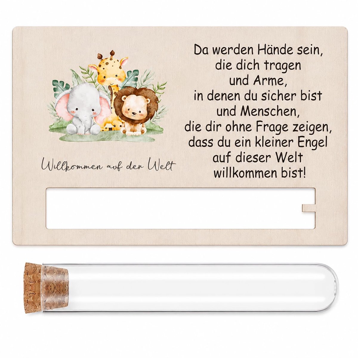 Houten Geldgeschenk voor Geboorte - Uniek Baby Cadeau