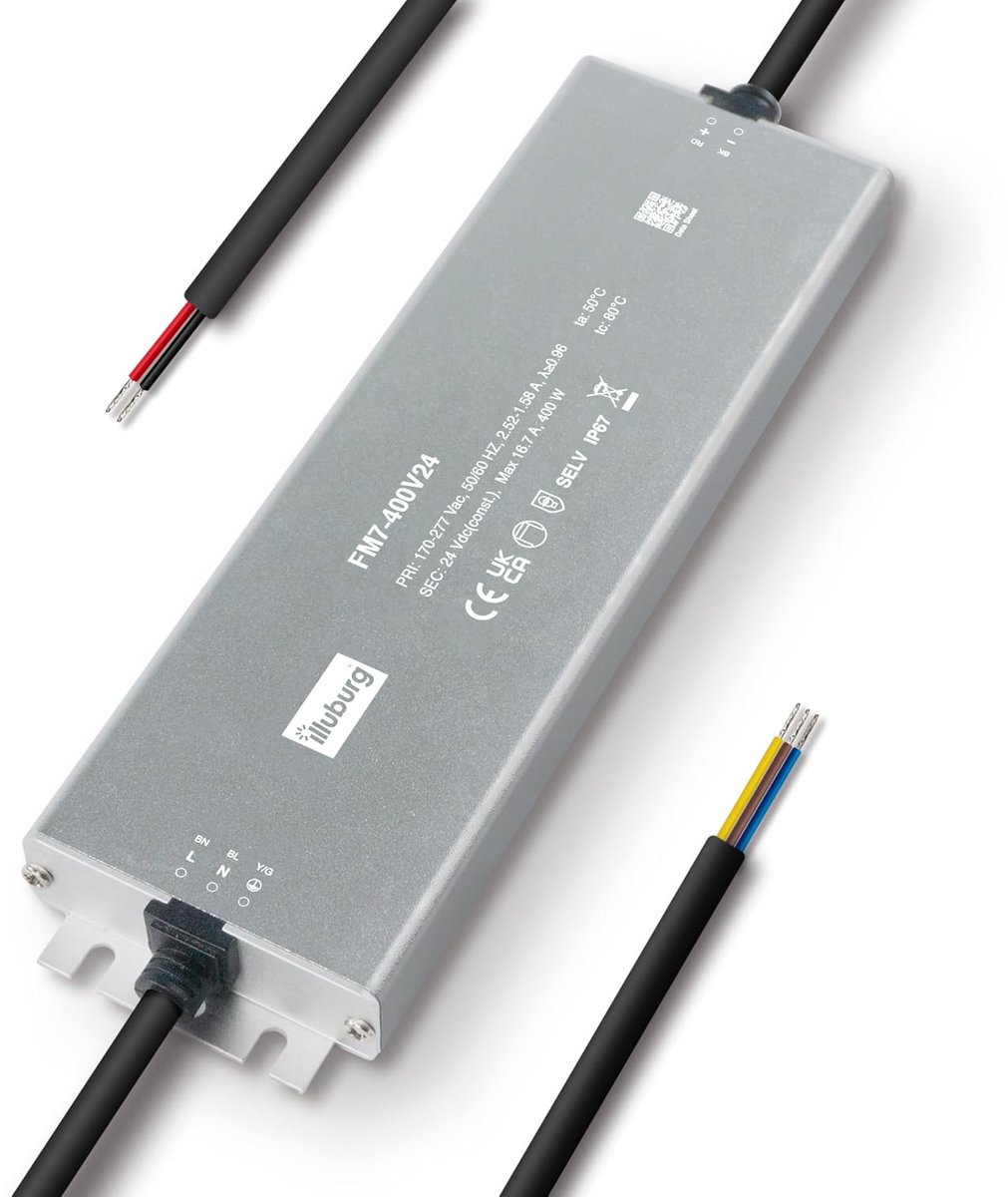 LED Transformer 24V 400W Waterproof IP67 Flicker-Free LED Strip Lamp LED Power Supply Driver - ShopVlot