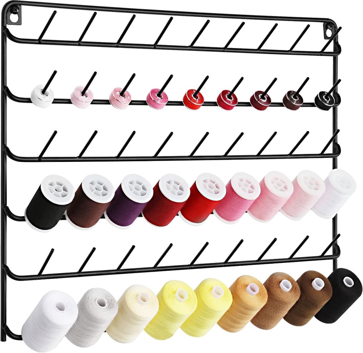 CADUKE 54 Spools Sewing Thread Holder, Yarn Holder/Thread Holder, Organizer, Metal Stand for Hanging for Embroidery - ShopVlot