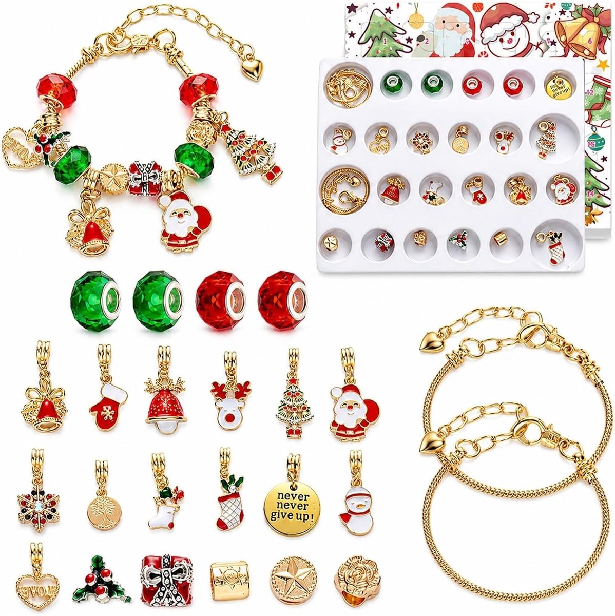 Adventskalender - Voor Meisjes - Sieraden - Inclusief Armband - Voor de Feestdagen