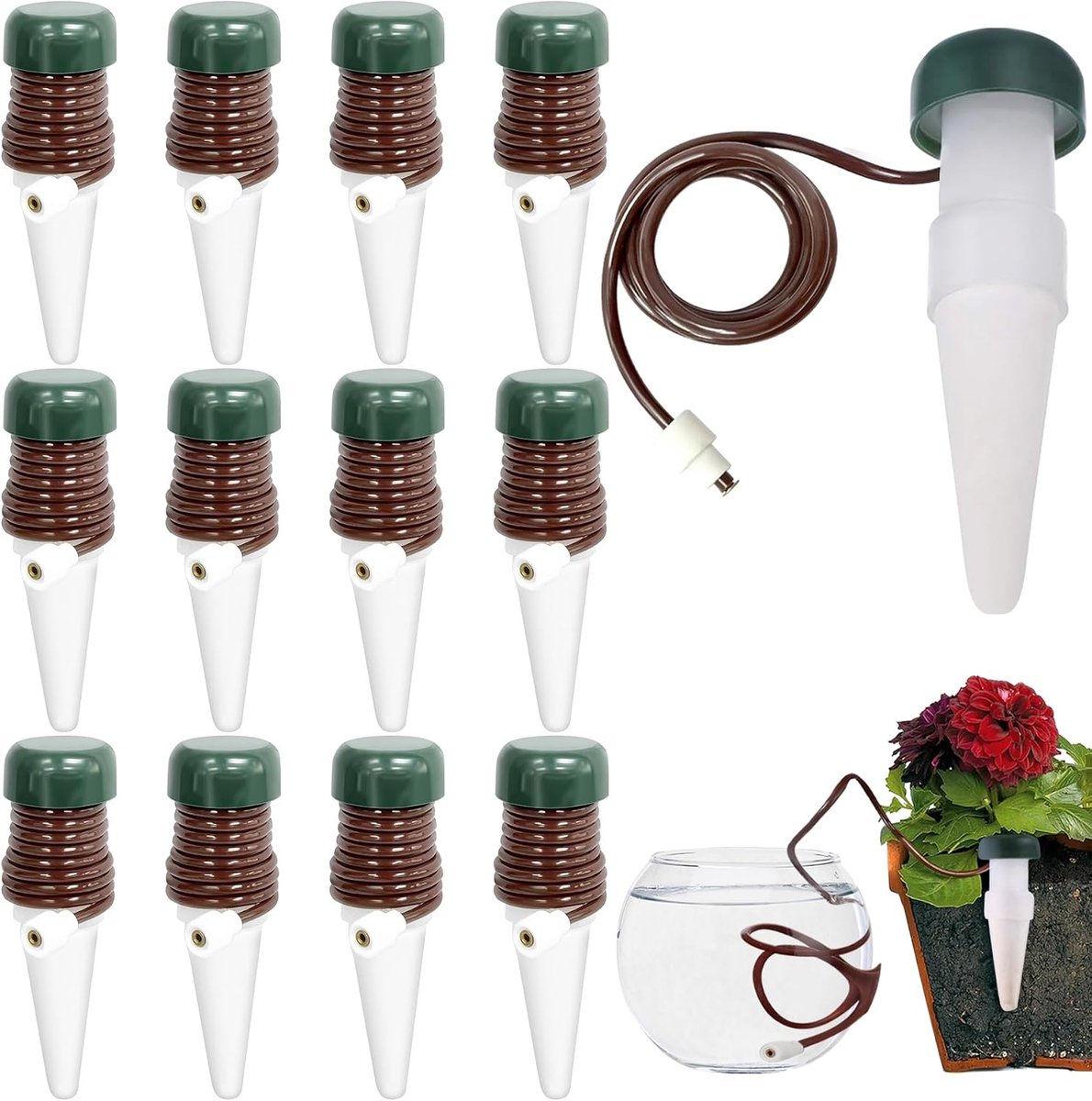Waterdispenser voor planten - 12 stuks - Automatische irrigatie - Houdt potgrond vochtig - ShopVlot