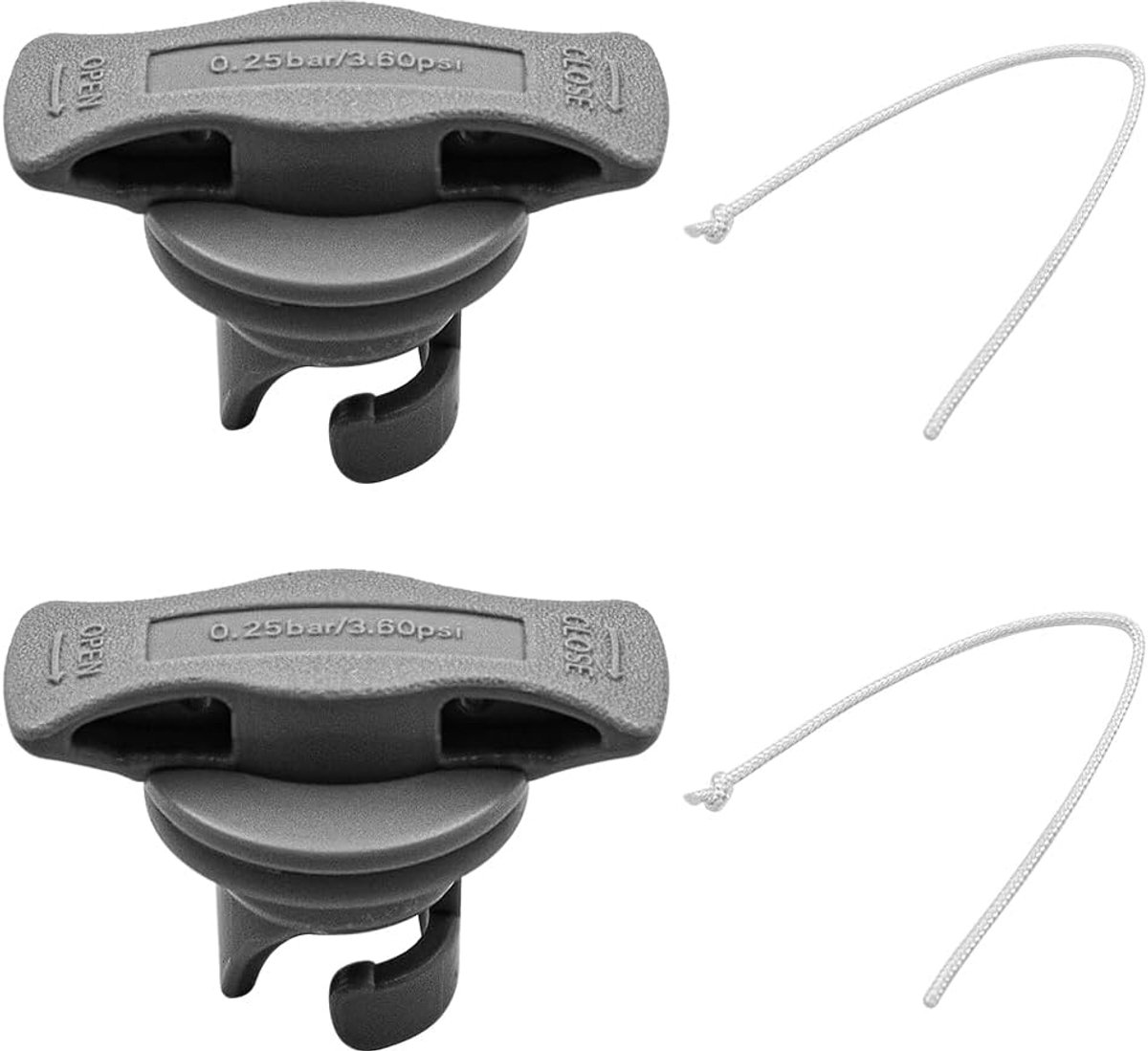 Boot Kayak luchtklep plug - 2 stuks - grijs - stofdicht - snelle inflatie. - ShopVlot
