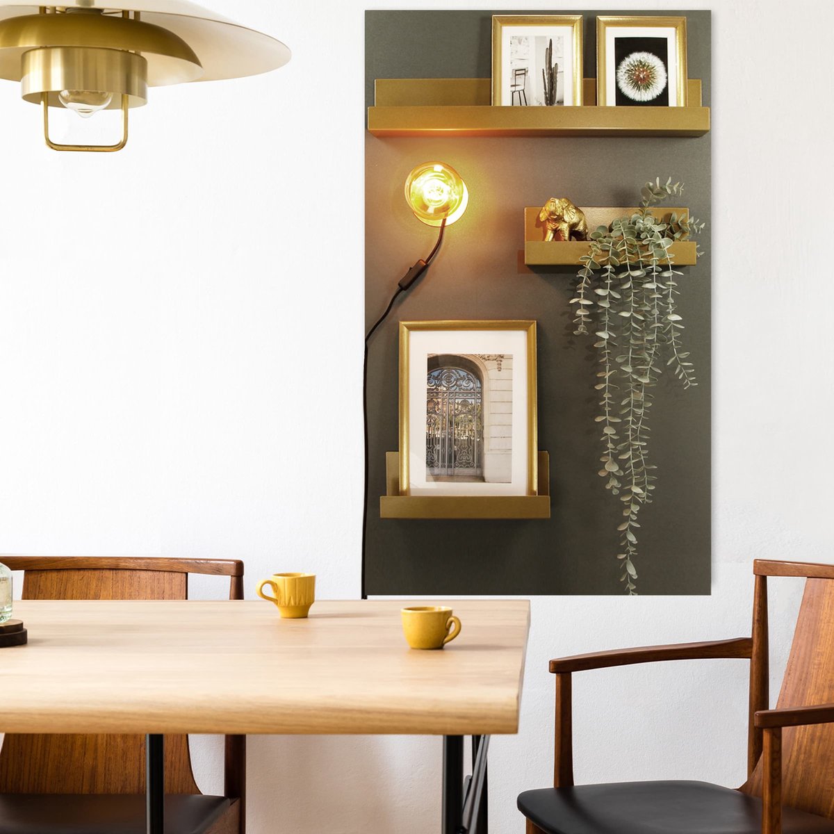 Magnetisch Krijtbord - Olijfgroen - 60x140cm - Kamer26
