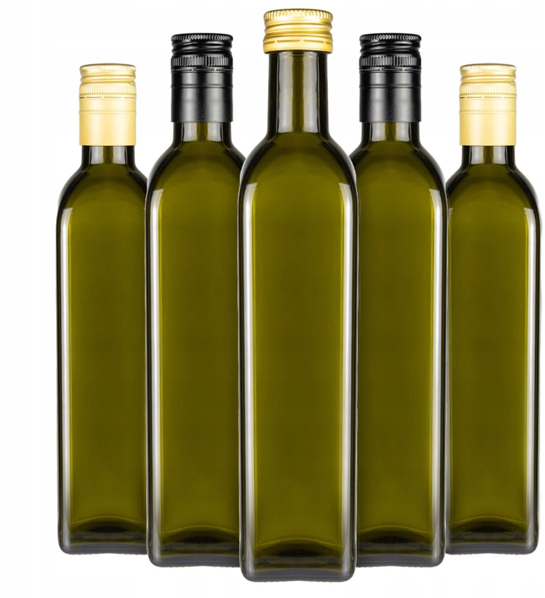 50x Marasca Olij Folie Flesjes 500ml Groen - Dikglas