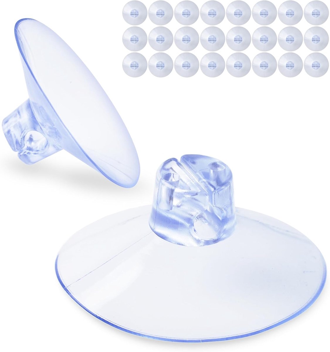 Suction cups met kabelsleuf - Ø 47 mm - transparant - ideaal voor fairy lights - ShopVlot