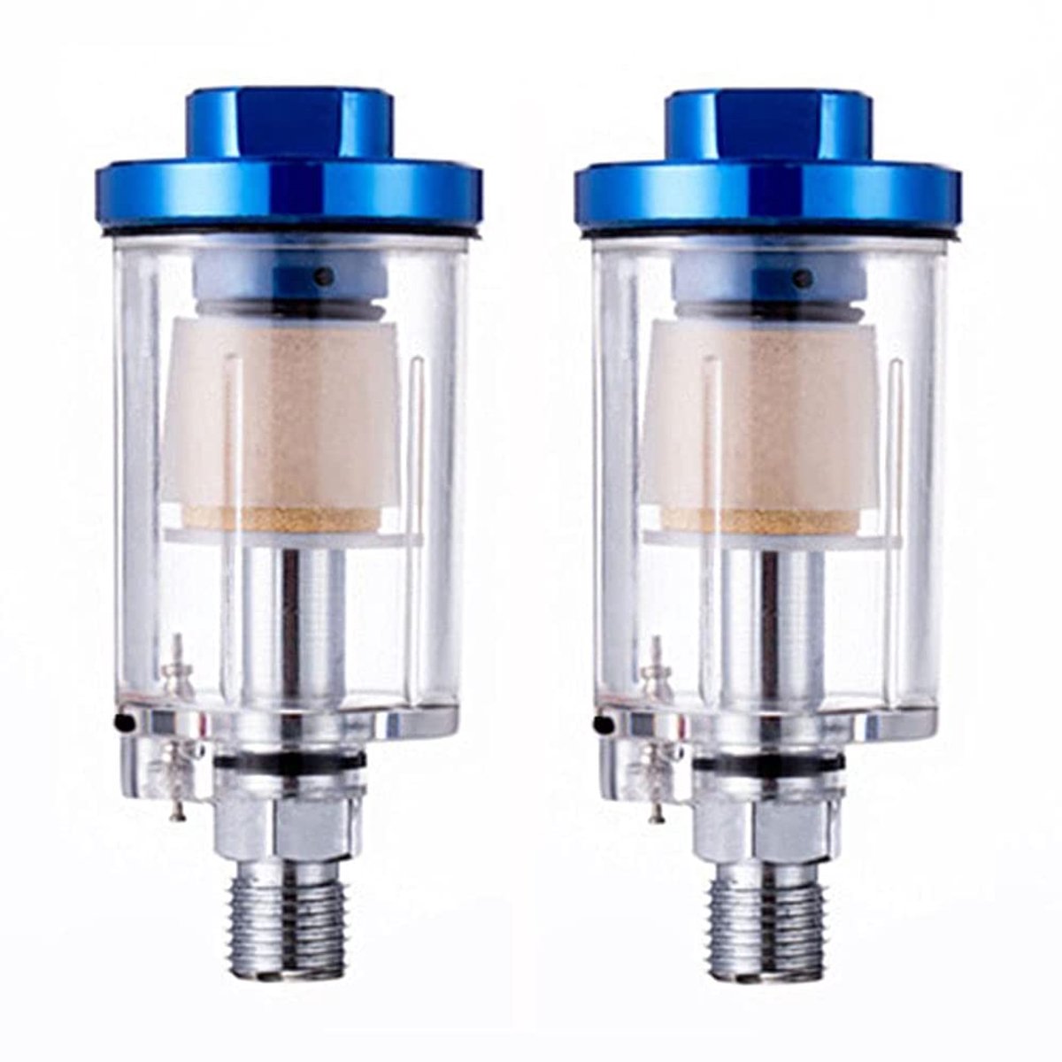 Spraygun drukregelaar 1/4 inch - mini luchtborstel met filter - helder ontwerp - verlengt levensduur van air tools - ShopVlot