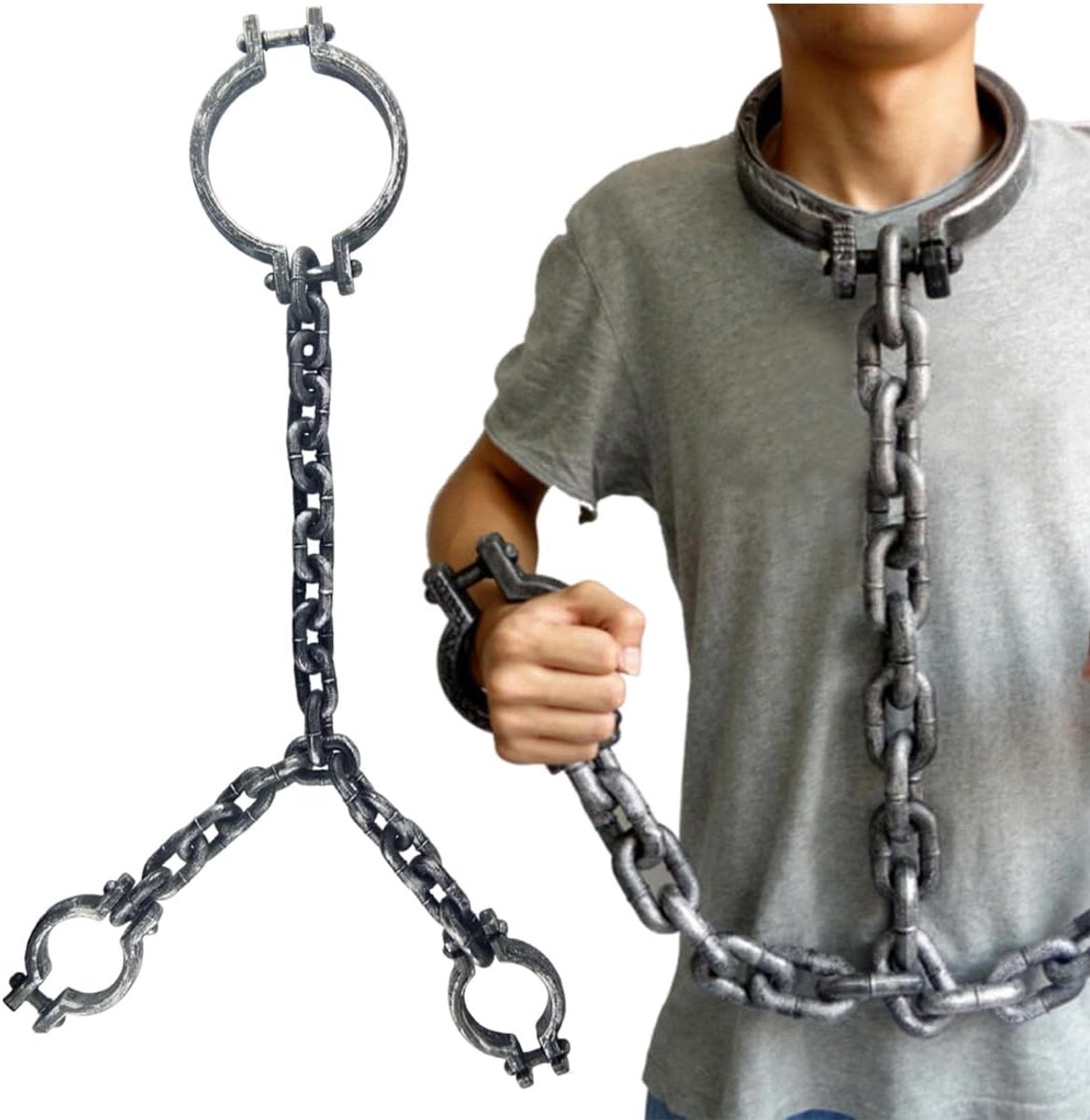 1 stuk accessoire voor nep Halloween-handboeien, accessoires voor gevangenen, handboeien en kettingen voor - ShopVlot