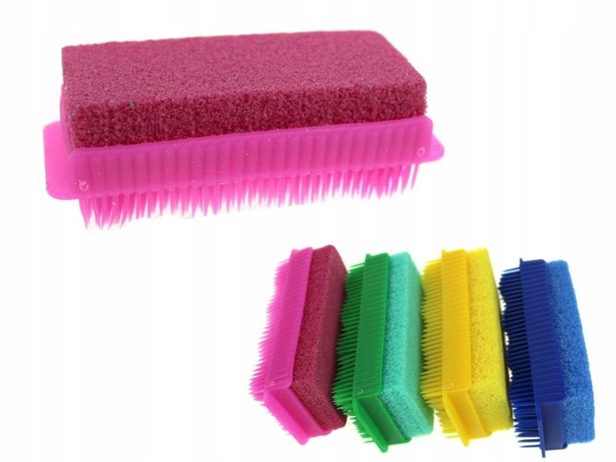 2-in-1 Handborstel met Pijmsteen - Willekeurige Kleur