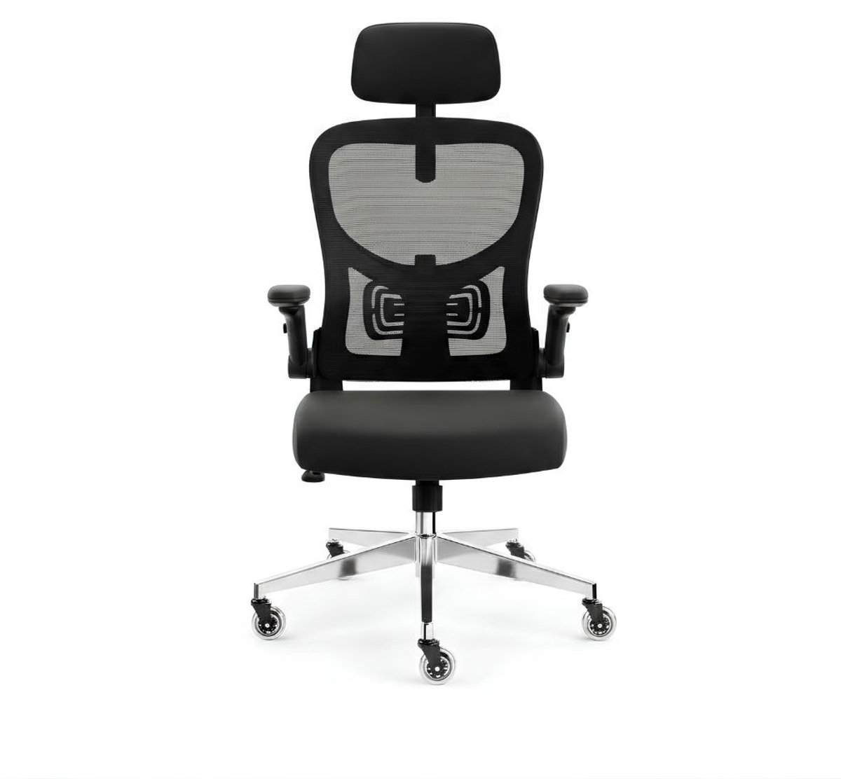 TYR® Ergonomische Bureaustoel - Bureaustoelen - 150kg - Bureaustoel - Zwart - 60cm x 70cm x 125cm