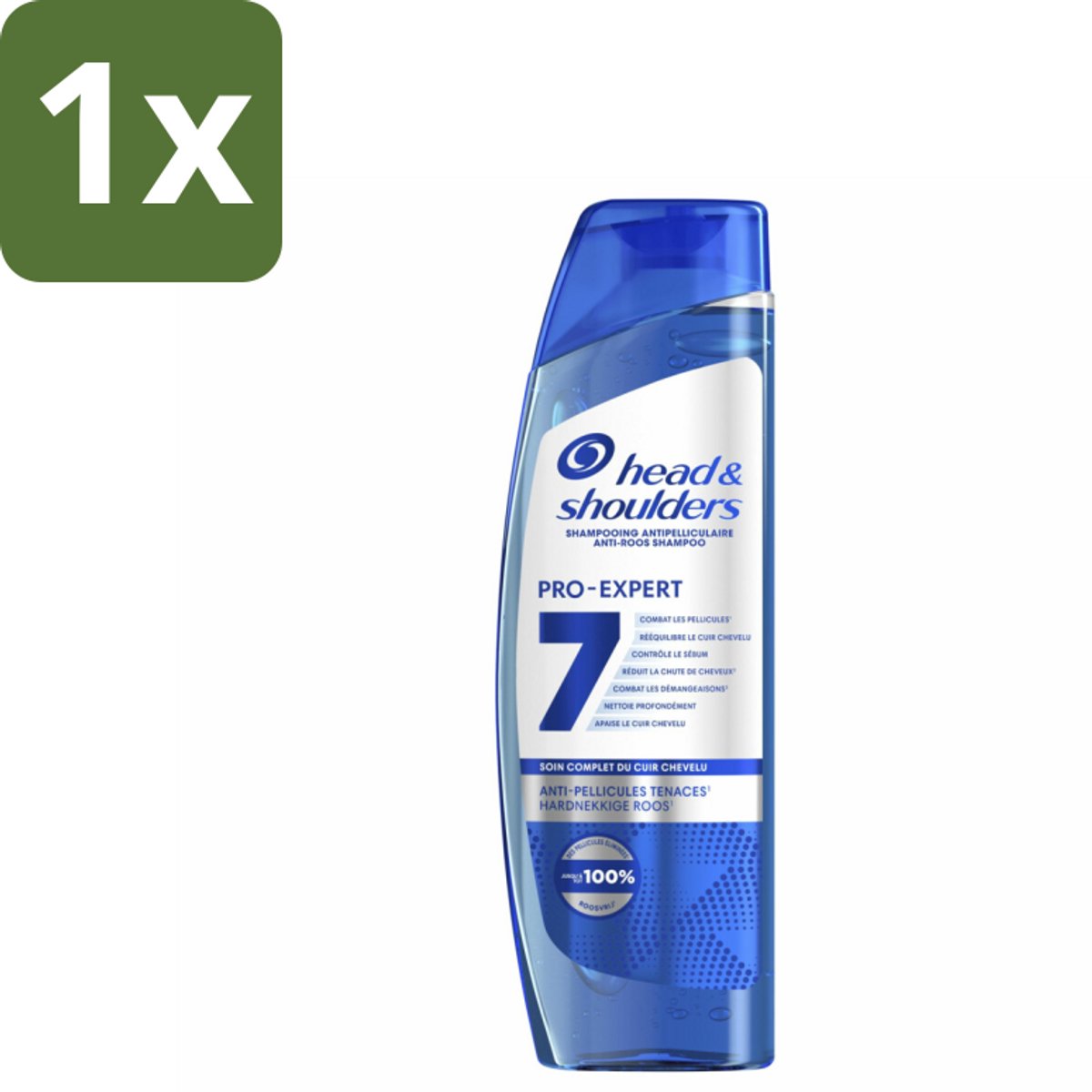 1 x Head & Shoulders - Shampoo - Pro-Expert 7 - Anti-Roos - 250 ml - Anti-roos Shampoo - Hardnekkige Roos - Tea Tree-olie - Hoofdhuidbescherming - Roosbestrijding