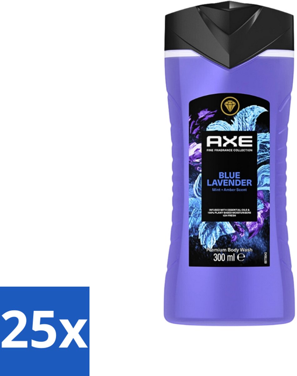 AXE - Douchegel - Blue Lavender - Kalmerend - Premium Geur - 300 ml - Bulkverpakking - 25 stuks