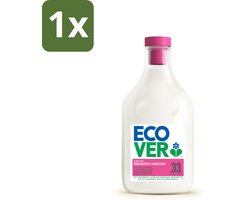 1 x Ecover - Wasverzachter - Appelbloesem & Amandel - 1 liter - Wasverzachter Appelbloesem Amandel - Natuurlijke Wasverzachter - Plantaardige Wasverzachter - Zachte Was - Geurige Was