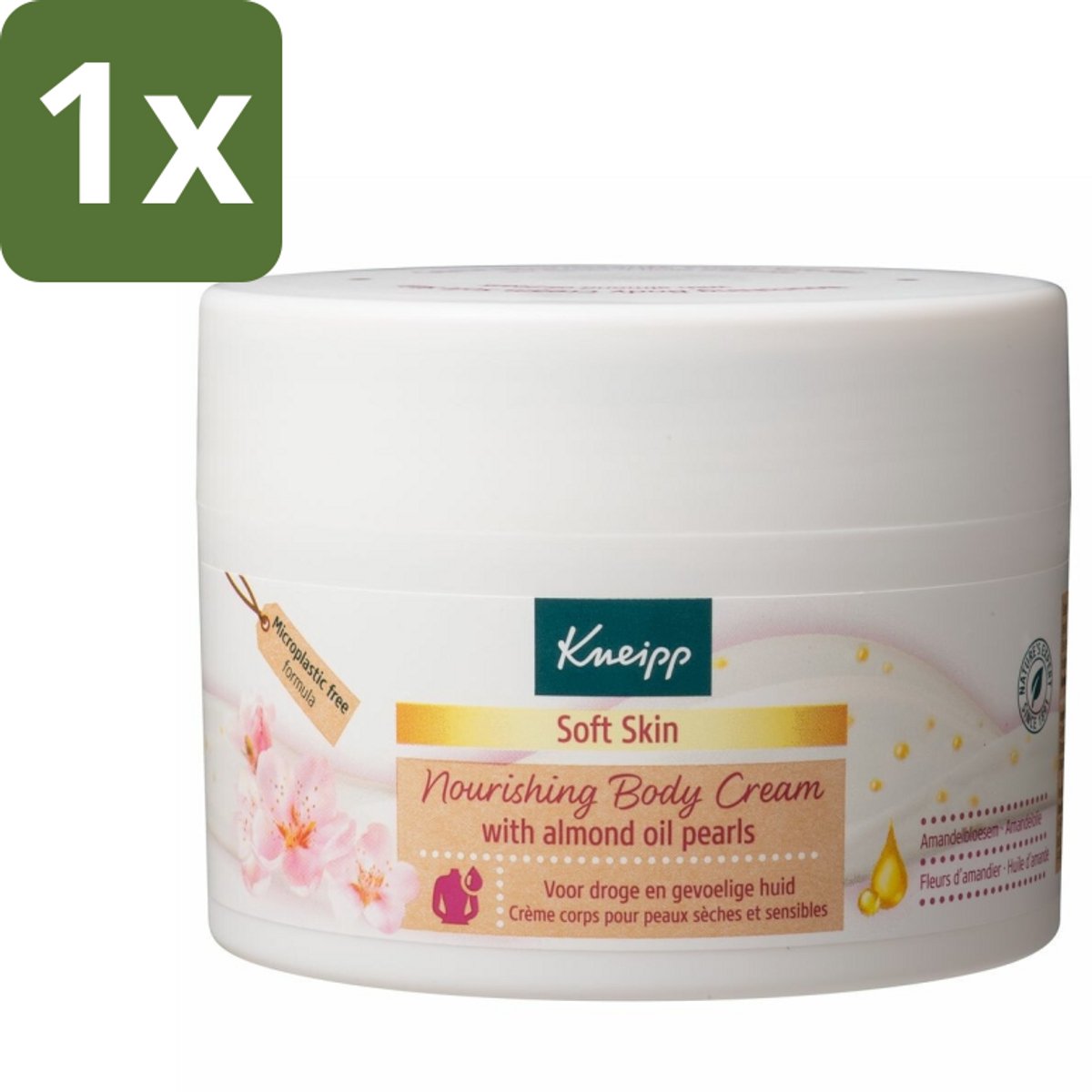 1 x Kneipp - Body crème - Soft Skin - Amandelbloesem - 200 ml - Huidverzorging - Bodycrème - Amandelolie - Shea Butter - Zachte Huid