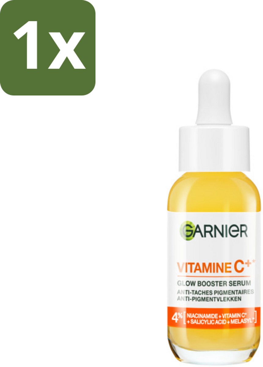 1 x Garnier - SkinActive - Serum - Vitamine C - Tegen Pigmentvlekken - Niacinamide & Salicylzuur - 30 ml - Vitamine C Serum - Pigmentvlekken - Huidverzorging - Stralende Huid - Niacinamide