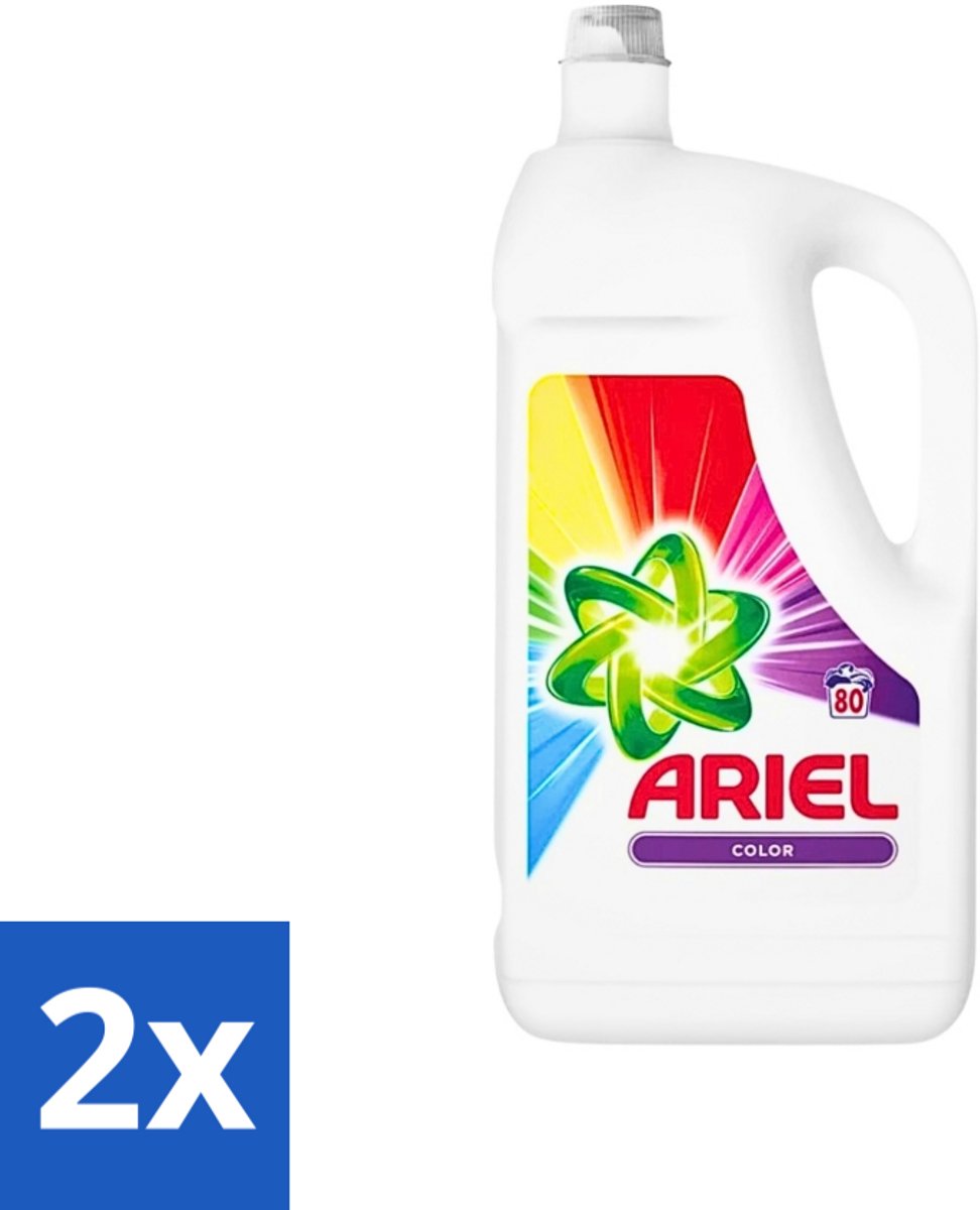 2 x Ariel - Wasmiddel - Color - 80 Wasbeurten - 2,64 liter - Ariel Color - Wasmiddel - Gekleurde Kleding - Vlekken Verwijderen - Kleurbescherming