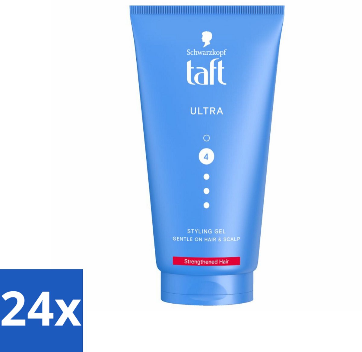 24 x Taft - Ultra 4 - Styling Gel - Stevige fixatie - 150 ml - Haar Gel - Stevige Fixatie - Haar Styling - Taft Ultra Gel - Arginine Formule