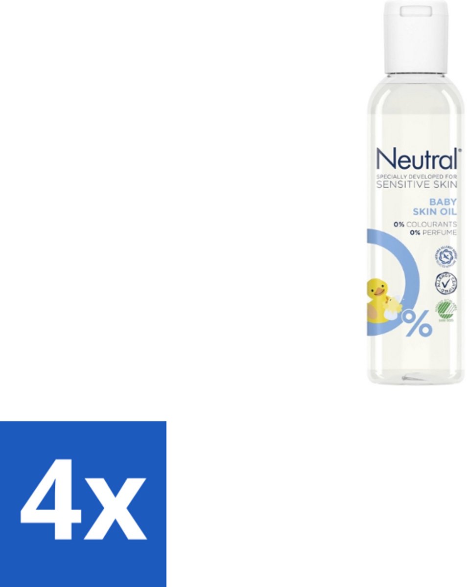 4 x Neutral - Baby Huidolie - Gevoelige huid - Parfumvrij - 150 ml - Babyhuid - Babyolie - Parfumvrije Babyolie - Gevoelige Babyhuid - Babyverzorging