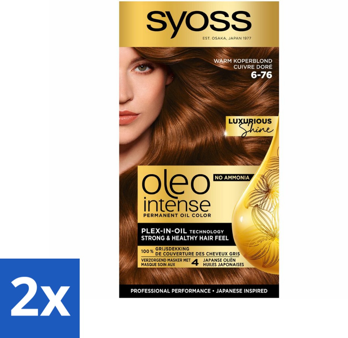 Syoss Oleo Intense - Haarverf - 6-76 - Warm Koperblond - 115ml x 2